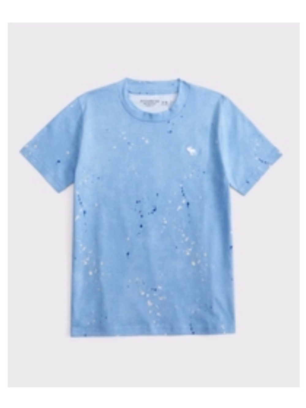 Abercrombie kids Boys essential icon crew tee blue paint splatter